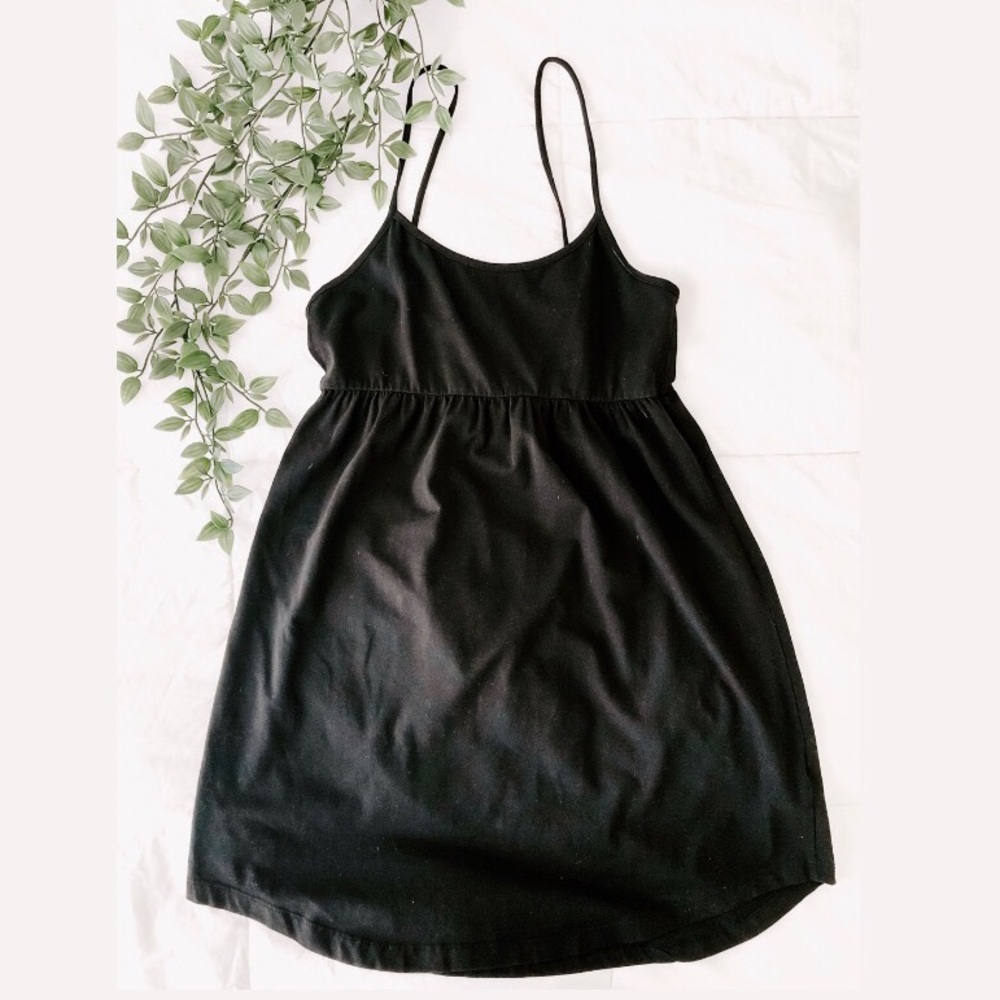 H&M black spaghetti strap dress.